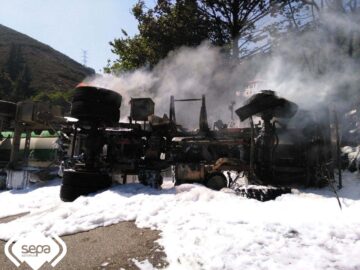 HORMIGONERA ACCIDENTADA EN TINEO