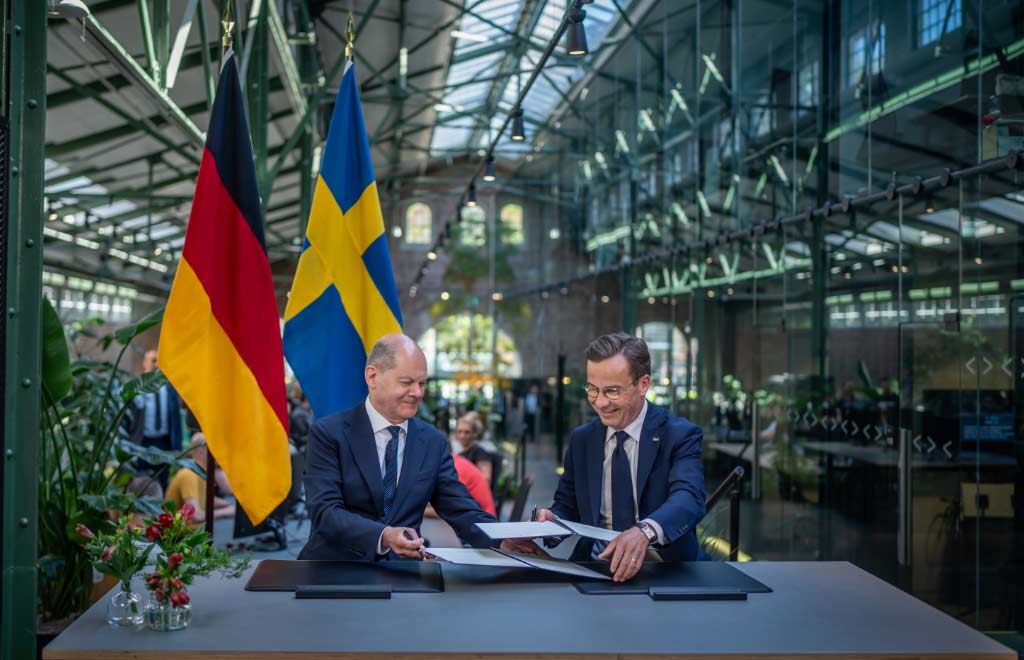 Deutschland und Schweden erneuern ihre strategische Partnerschaft in Verteidigung und Technologie