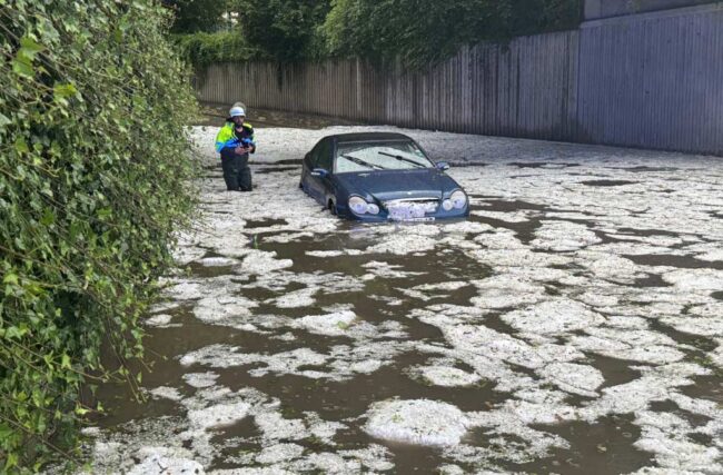 Una fuerte tormenta causa daños en Baviera