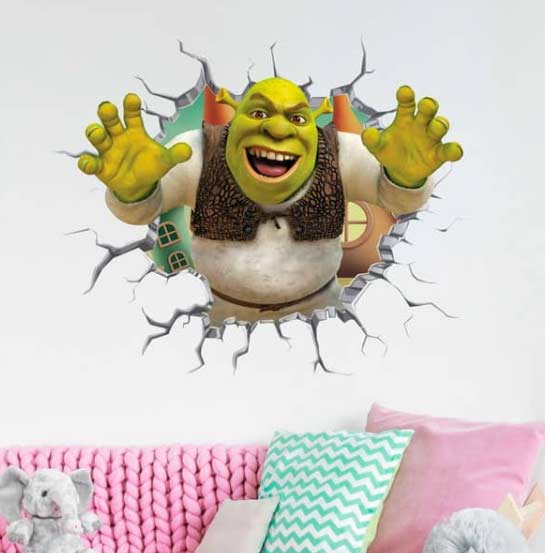 Vinilo 3D con diseño de Shrek Candás 365 Vinilo 3D con diseño de Shrek