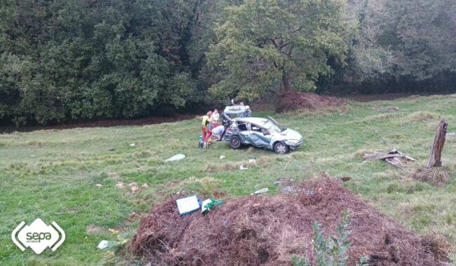 accidente en Las Regueras Asturias