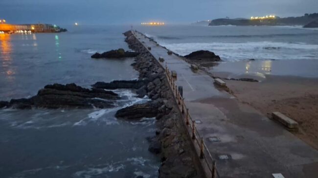 Oleaje y viento en Carreño