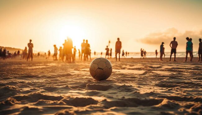 Fútbol playa y goles en los arenales de Asturias
