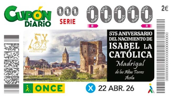 La ONCE dedica su cupón a Isabel la Católica