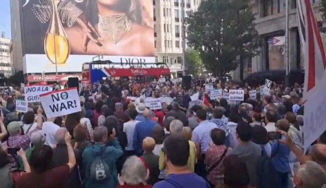 Movilizaciones masivas en España contra la guerra