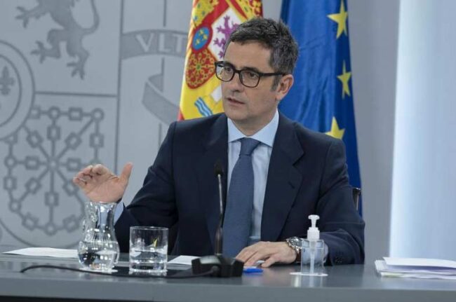 El PP ha acusado a Bolaños de presionar a los jueces
