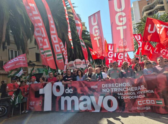 Málaga ha sido el epicentro sindical del Primero de Mayo
