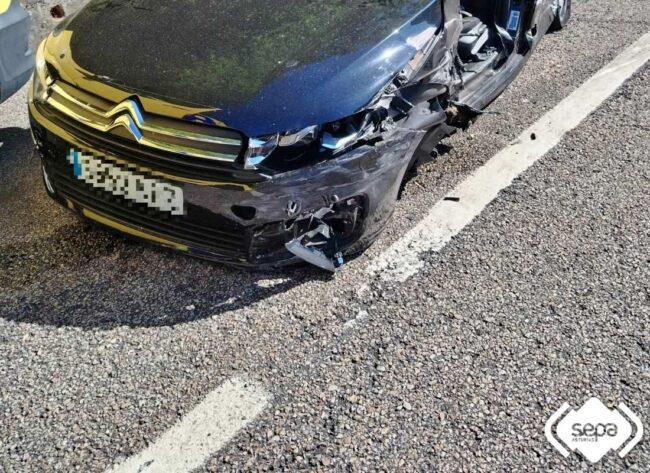 Un herido en un accidente en Lena
