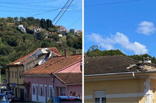 Tornado en Antromero Daños en Gozón
