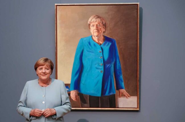 El retrato de Merkel seguirá en el Museo Bode